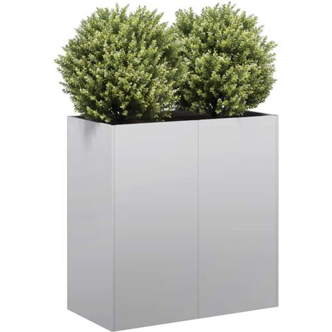 Jardinière-Pot de fleur 80x40x80 cm acier galvanisé (1/5)