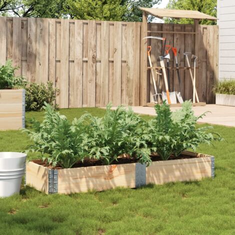 Jardinière-Pot de fleur 150x50 cm bois de pin massif (1/5)