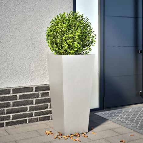 Jardinière-Pot de fleur 35x35x75 cm acier inoxydable (1/5)