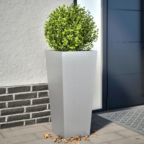 Jardinière-Pot de fleurs 2 pcs 35x35x75 cm acier galvanisé (1/5)