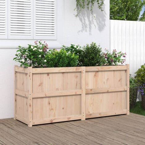 Jardinière-Pot de fleur 150x50x70 cm bois de pin massif (1/5)