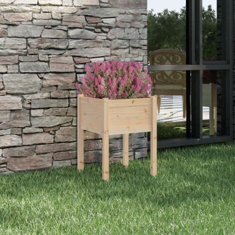 Jardinière d'extérieur-Pot de fleur 50x50x70 cm bois de pin massif (1/5)