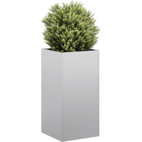 Jardinière-Pot de fleur 40x40x80 cm acier galvanisé (1/5)