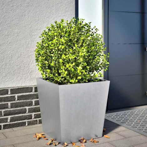 Jardinière-Pot de fleur 50x50x50 cm acier galvanisé 542533 (1/5)