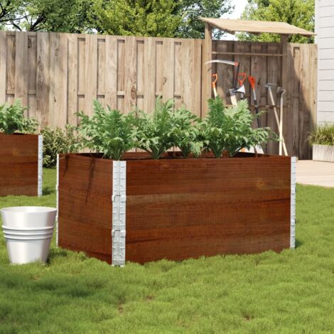 Jardinière-Pot de fleur marron 120x80 cm bois massif de pin 559959 (1/5)