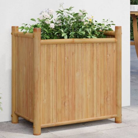 Jardinière-Pot de fleur 50x30x50 cm bambou (1/5)