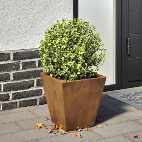 Jardinière-Pot de fleur 30x30x30 cm acier résistant aux intempéries 263137 (1/5)