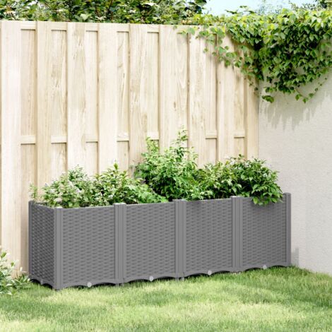 Jardinière-Pot de fleur gris clair 160x40x53 cm polypropylène (1/5)
