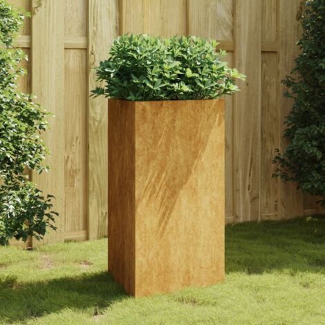 Jardinière-Pot de fleur 50x43x75 cm acier corten (1/5)
