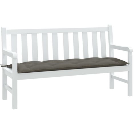 Coussin de banc de jardin-Coussin de banquette de jardin gris foncé mélangé 150x50x7 cm tissu (1/5)