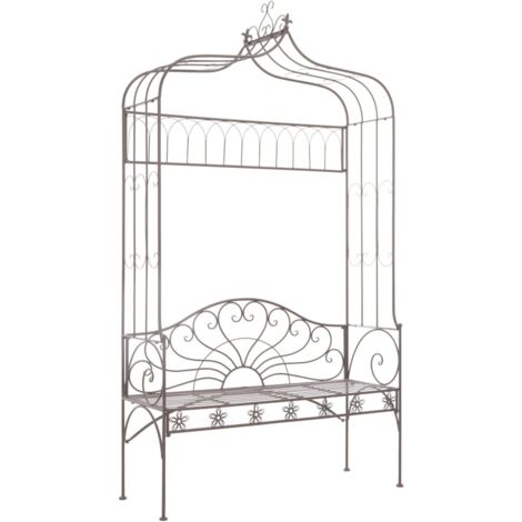 Banc de jardin-Banquette de jardin-Chaise de jardin 122 cm Fer Marron antique (1/5)