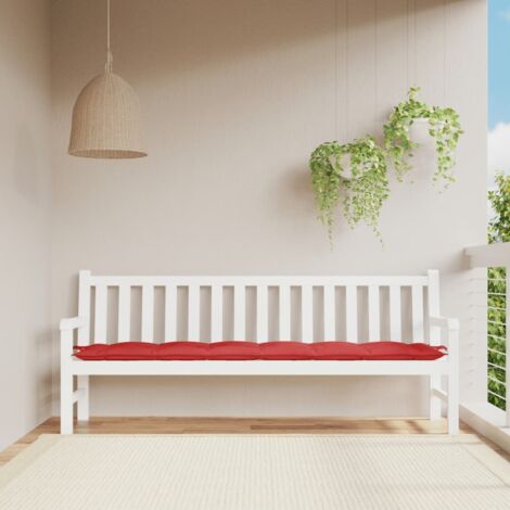 Coussin de banc de jardin-Coussin de banquette de jardin rouge 200x50x7 cm tissu oxford (1/5)