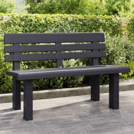 Banc de jardin-Banquette de jardin-Chaise de jardin anthracite 110x52x71 cm polypropylène (1/5)