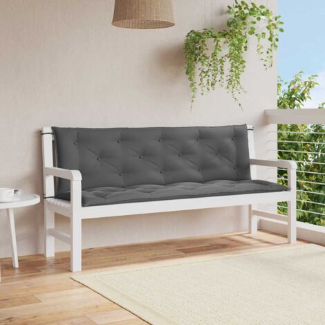 Coussin de banc de jardin-Coussin de banquette de jardin anthracite tissu oxford 245840 (1/5)