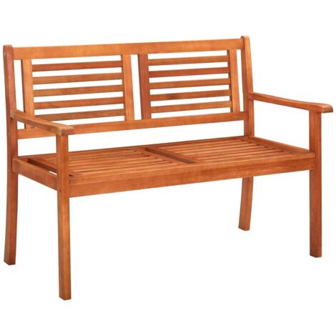 Banc de jardin-Banquette de jardin-Chaise de jardin 2 places 120 cm Bois d'eucalyptus solide (1/5)