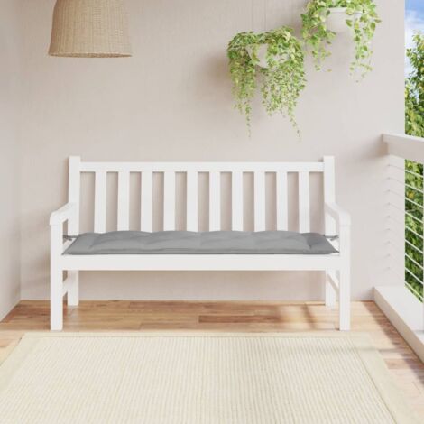 Coussin de banc de jardin-Coussin de banquette de jardin gris 150x50x7 cm tissu oxford 889962 (1/5)