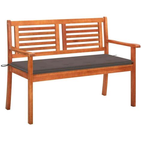 Banc de jardin-Banquette de jardin-Chaise de jardin 2 places avec coussin 120 cm Bois d'eucalyptus 406590 (1/5)