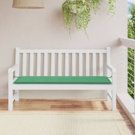 Coussin de banc de jardin-Coussin de banquette de jardin vert 150x50x3 cm tissu oxford (1/5)
