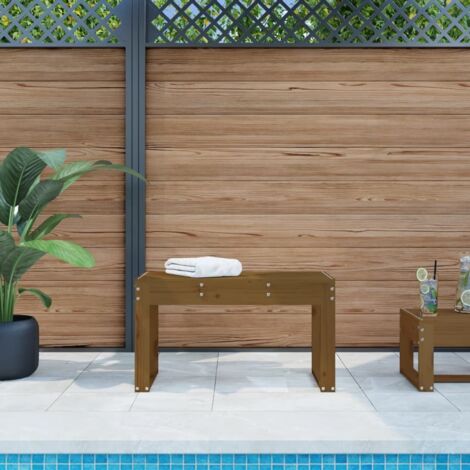 Banc de jardin-Banquette de jardin-Chaise de jardin marron miel 80x38x45 cm bois de pin massif (1/5)