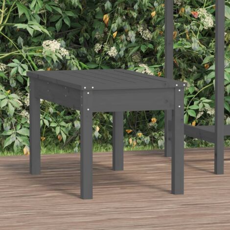 Banc de jardin-Banquette de jardin-Chaise de jardin gris 80x44x45 cm bois massif de pin (1/5)