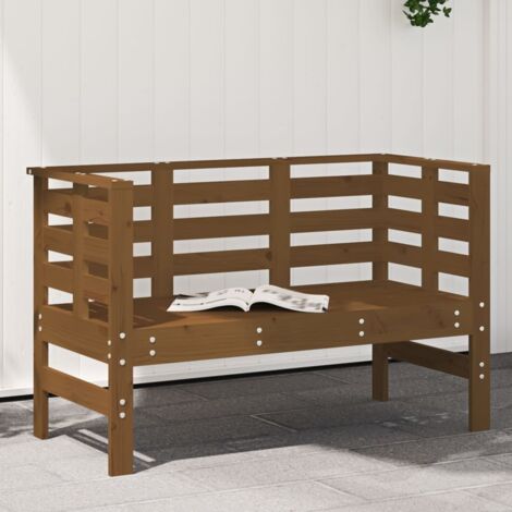 Banc de jardin-Banquette de jardin-Chaise de jardin marron miel 111,5x53x71 cm bois massif de pin (1/5)