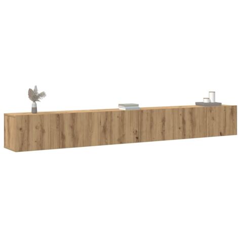 Ensemble de meuble TV mural 3 pcs-Banc TV-Meuble Télé chêne artisanal 208972