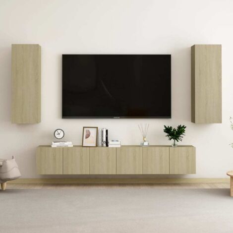 Ensemble de meubles TV 5 pcs-Banc TV-Meuble Télé Chêne sonoma Bois d'ingénierie 769029 (1/5)