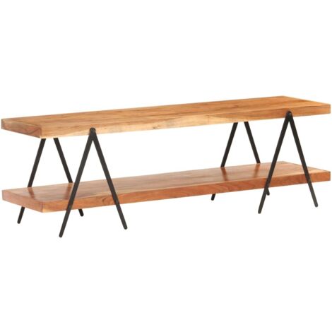 Meuble TV-Banc TV-Meuble Télé 160x40x50 cm Bois d'acacia solide 181576 (1/5)