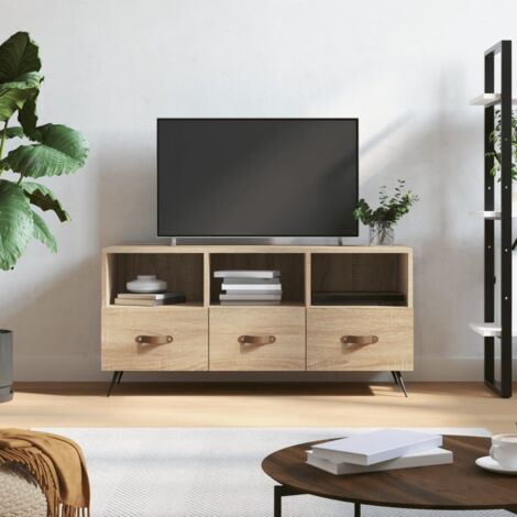 Meuble TV-Banc TV-Meuble Télé chêne sonoma 102x36x50 cm bois d'ingénierie 229467 (1/5)