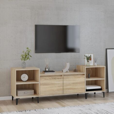 Meuble TV-Banc TV-Meuble Télé Chêne sonoma 160x35x55 cm Bois d'ingénierie 980216 (1/5)