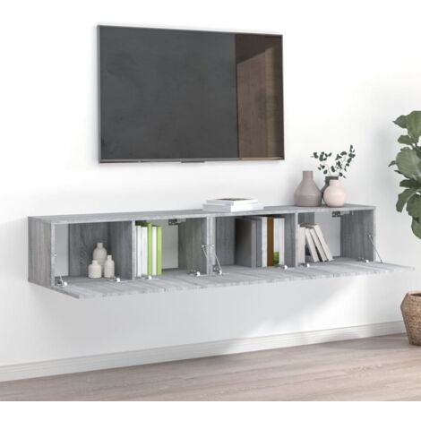 Ensemble de meubles TV 2 pcs-Banc TV-Meuble Télé Sonoma gris Bois d'ingénierie 551102 (1/5)