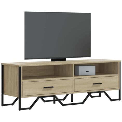 Meuble TV-Banc TV-Meuble Télé chêne sonoma 122x34x41 cm bois d'ingénierie 406227 (1/5)