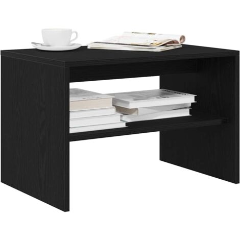 Meuble TV-Banc TV-Meuble Télé chêne noir 60x40x40 cm bois d'ingénierie 580012 (1/5)