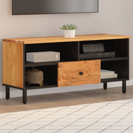 Meuble TV-Banc TV-Meuble Télé 100x33x46 cm bois d'acacia solide 521356 (1/5)