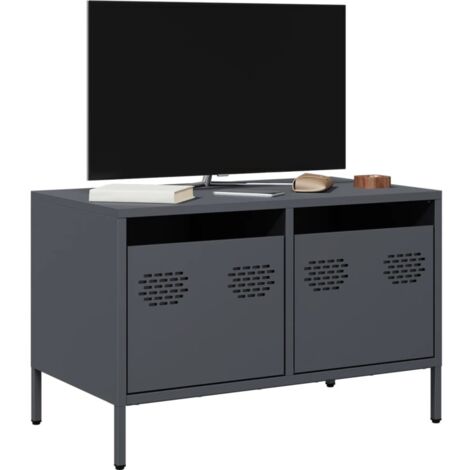 Meuble TV-Banc TV-Meuble Télé anthracite 68x39x43,5 cm acier laminé à froid 903315 (1/5)