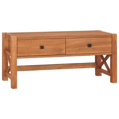 Meuble TV-Banc TV-Meuble Télé 100x40x45 cm Bois de teck 544133 (1/5)