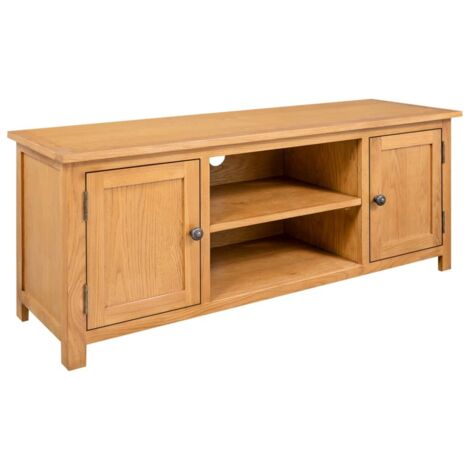 Meuble TV-Banc TV-Meuble Télé 110x35x44 cm Bois de chêne massif 264196 (1/5)