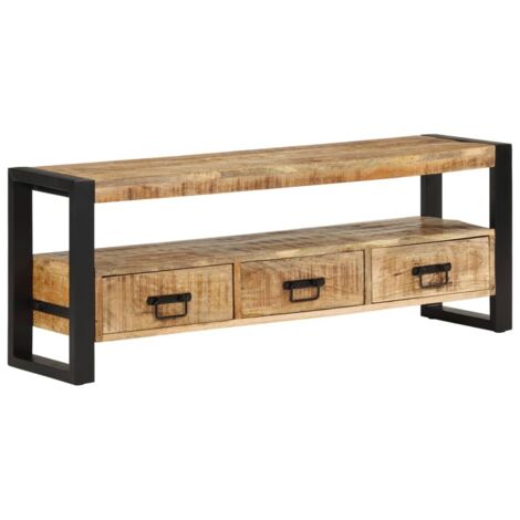 Meuble TV-Banc TV-Meuble Télé 120x30x45 cm Bois massif de manguier 464830 (1/5)