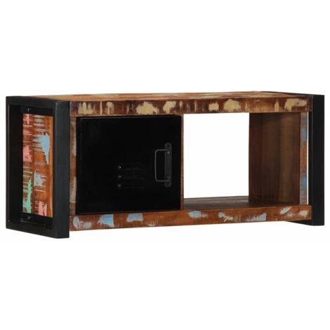 Meuble TV-Banc TV-Meuble Télé 80x30x35 cm bois massif de récupération 756478 (1/5)