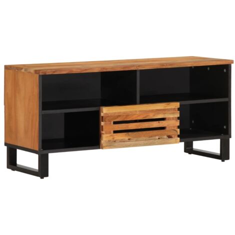 Meuble TV-Banc TV-Meuble Télé 100x34x46 cm bois d'acacia massif 581440 (1/5)