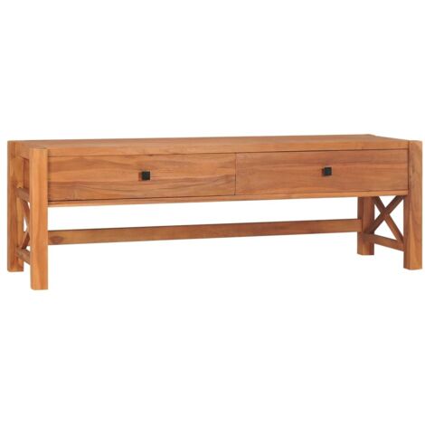 Meuble TV-Banc TV-Meuble Télé 140x40x45 cm Bois de teck 495982 (1/5)