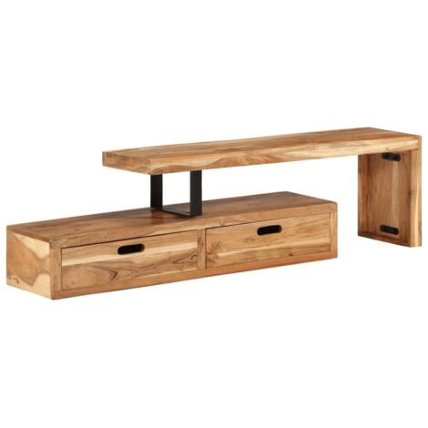 Meuble TV-Banc TV-Meuble Télé Bois d'acacia massif 212549 (1/5)