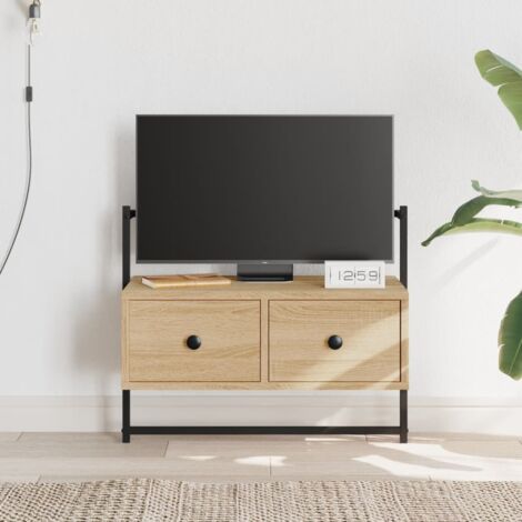 Meuble TV mural-Banc TV-Meuble Télé chêne sonoma 60,5x30x51 cm bois d'ingénierie 839091 (1/5)