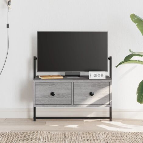 Meuble TV mural-Banc TV-Meuble Télé sonoma gris 60,5x30x51 cm bois d'ingénierie 819671 (1/5)