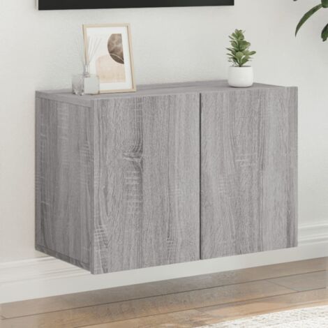 Meuble TV mural-Banc TV-Meuble Télé sonoma gris 60x30x41 cm 345667 (1/5)