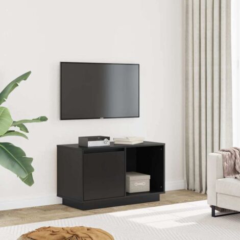 Meuble TV-Banc TV-Meuble Télé Noir 74x35x44 cm Bois de pin massif 394823 (1/5)