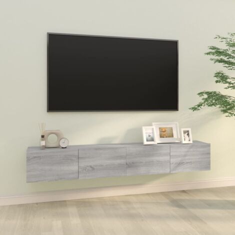 Meubles TV muraux 2 pc-Banc TV-Meuble Télés sonoma gris 100x30x30 cm bois ingénierie 749120 (1/5)