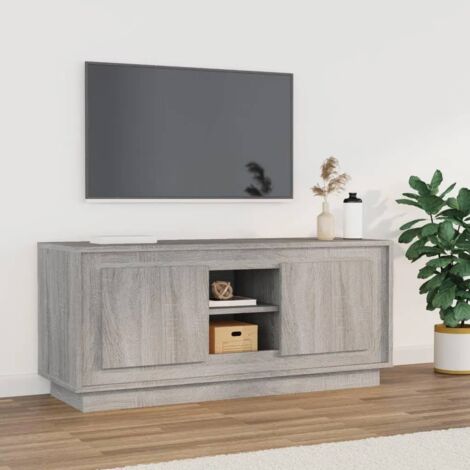 Meuble TV-Banc TV-Meuble Télé sonoma gris 102x35x45 cm bois d'ingénierie 394279 (1/5)