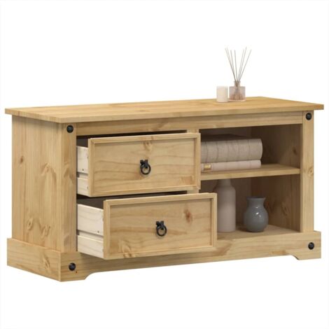 Meuble TV-Banc TV-Meuble Télé Corona 100x40x52 cm bois de pin massif 315455 (1/5)