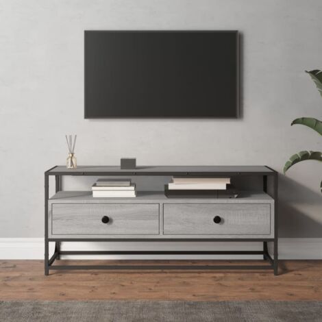Meuble TV-Banc TV-Meuble Télé sonoma gris 100x35x45 cm bois d'ingénierie 547167 (1/5)